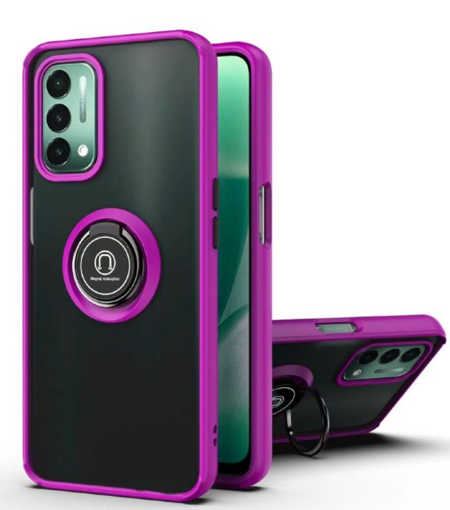 ''Tuff Slim Armor Hybrid RING Stand Case for Nord N200 5G (T-MOBILE, METRO BY T-MOBILE) (Purple)''